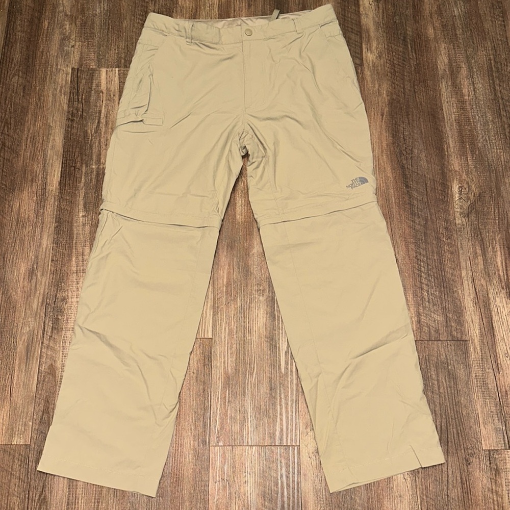 THE NORTH‎ FACE Convertible Pants Mens 36x30 Tan Zip Off Trail Hiking
